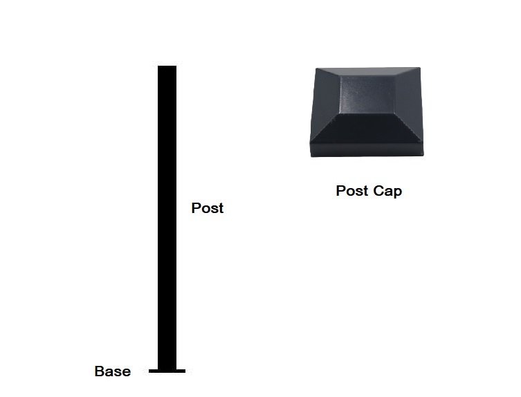 Post with base cap
